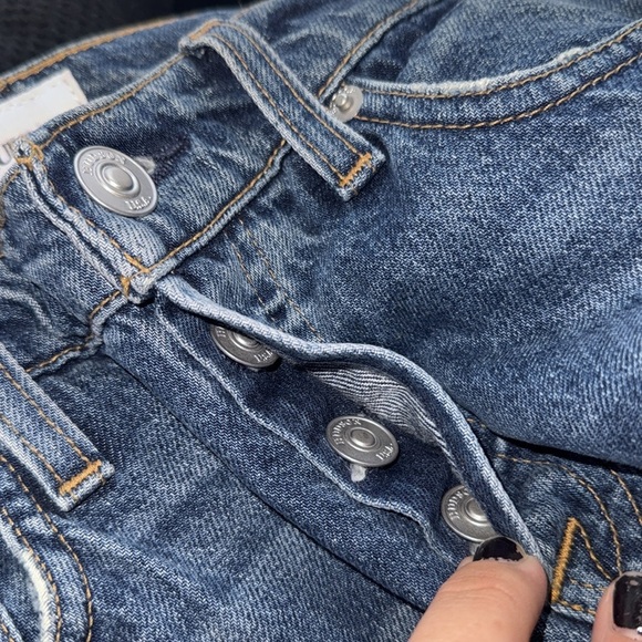 Hudson jeans luxe crop Riley relaxed straight NEW 25 slit at hem striped detail - Picture 7 of 10